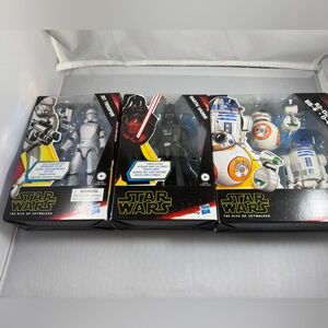 Star Wars Rise of Skywalker - Jet Trooper, Darth Vader. R2-D2, BB-8 new in box
